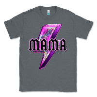 Charcoal Heather mama neon leopard lightning bolt Classic Tee - texasbilliewilder