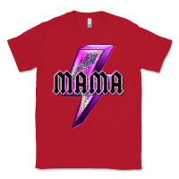 Red mama neon leopard lightning bolt Classic Tee - texasbilliewilder