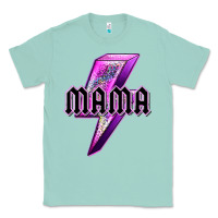 Seafoam mama neon leopard lightning bolt Classic Tee - texasbilliewilder
