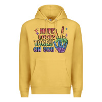 Antique Gold hate looks tacky on you pride Premium Hoodie - MaliasSmallBusiness