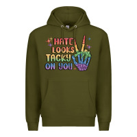 Army Green hate looks tacky on you pride Premium Hoodie - MaliasSmallBusiness