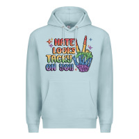 Blue Mist hate looks tacky on you pride Premium Hoodie - MaliasSmallBusiness