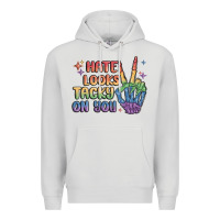 Dove Grey hate looks tacky on you pride Premium Hoodie - MaliasSmallBusiness