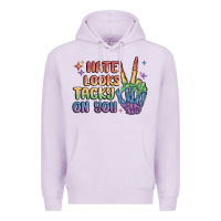 Lilac hate looks tacky on you pride Premium Hoodie - MaliasSmallBusiness