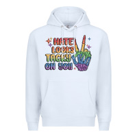 White hate looks tacky on you pride Premium Hoodie - MaliasSmallBusiness