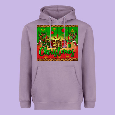 Merry Christmas Tumbler Heavyweight Hoodie Designed By Bundleandbundleshop