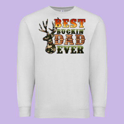 Best Buckin' Dad Ever Premium Sweatshirt Designed By Artiststas