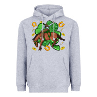 Heather Grey cowboy with shamrock Heavyweight Hoodie - Artiststas