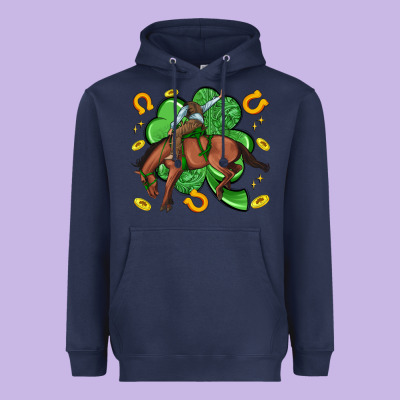 Cowboy With Shamrock Heavyweight Hoodie Designed By Artiststas