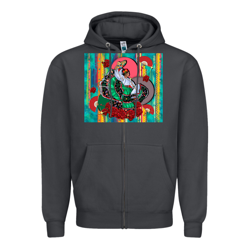 Flamenco Dancer Tumbler 3 Zipper Hoodie by CTS Tumbler Store | Teevron