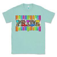 Seafoam pride barcode Classic Tee - Zillion Design Studio