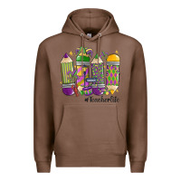 Chestnut mardi gras teacher life Premium Hoodie - MaliasSmallBusiness