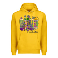 Lemon mardi gras teacher life Premium Hoodie - MaliasSmallBusiness