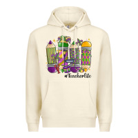 Sandshell mardi gras teacher life Premium Hoodie - MaliasSmallBusiness