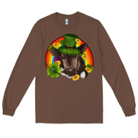Chestnut st patricks day baby cow shamrock rainbow gold Long Sleeve Tee - RanaPortraitStore