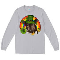 Moon Dust st patricks day baby cow shamrock rainbow gold Long Sleeve Tee - RanaPortraitStore