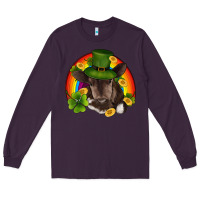 St Patricks Day Baby Cow Shamrock Rainbow Gold Long Sleeve Tee | Teevron