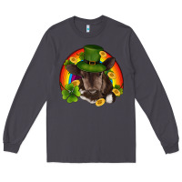 Smoke st patricks day baby cow shamrock rainbow gold Long Sleeve Tee - RanaPortraitStore