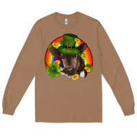 Toasted Coconut st patricks day baby cow shamrock rainbow gold Long Sleeve Tee - RanaPortraitStore