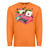 Carrot pink typewriter and letters Premium Sweatshirt - AdoDesignShop