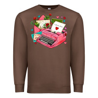 Chestnut pink typewriter and letters Premium Sweatshirt - AdoDesignShop