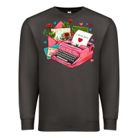Smoke pink typewriter and letters Premium Sweatshirt - AdoDesignShop