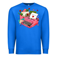 True Royal pink typewriter and letters Premium Sweatshirt - AdoDesignShop