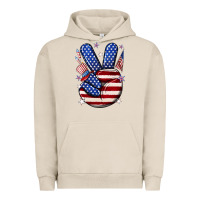 Pigment French Oak peace 4th july Urban Hoodie - NancyCooperArtShop