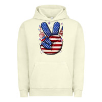 Pigment Pistachio peace 4th july Urban Hoodie - NancyCooperArtShop