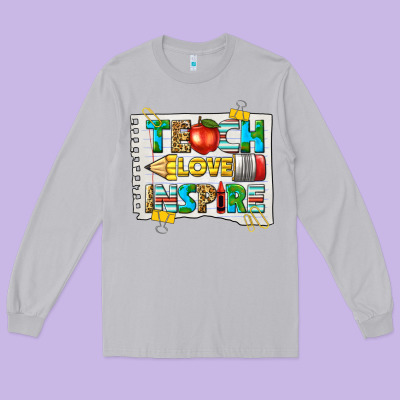 Teach Love Inspire Long Sleeve Tee Designed By Texasbilliewilder