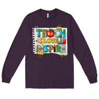 Plum teach love inspire Long Sleeve Tee - texasbilliewilder