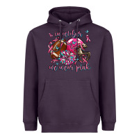 Plum in october we wear pink football Heavyweight Hoodie - AdoDesignShop
