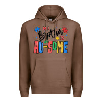 Chestnut my brother is ausome autism Premium Hoodie - MaliasSmallBusiness