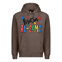 Coffee my brother is ausome autism Premium Hoodie - MaliasSmallBusiness