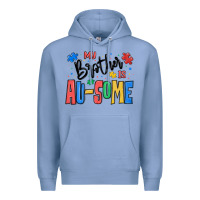 Colony Blue my brother is ausome autism Premium Hoodie - MaliasSmallBusiness