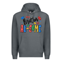 Rock my brother is ausome autism Premium Hoodie - MaliasSmallBusiness