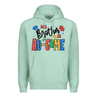 Seafoam my brother is ausome autism Premium Hoodie - MaliasSmallBusiness