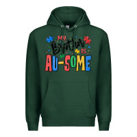 Sports Green my brother is ausome autism Premium Hoodie - MaliasSmallBusiness