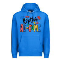 True Royal my brother is ausome autism Premium Hoodie - MaliasSmallBusiness