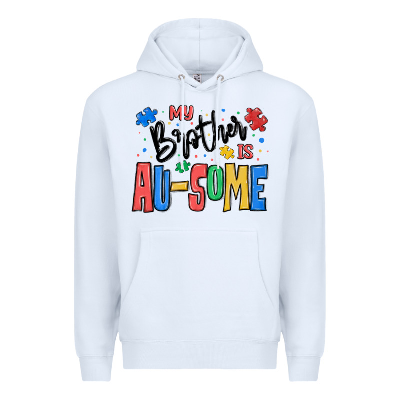 My Brother Is Ausome Autism Premium Hoodie by MaliasSmallBusiness | Teevron