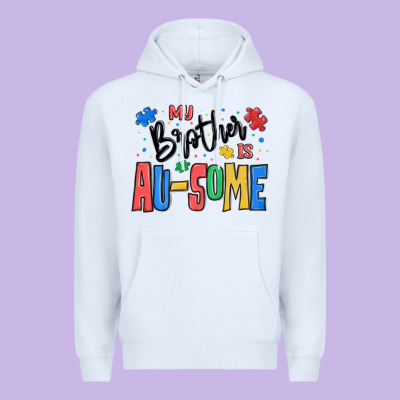 My Brother Is Ausome Autism Premium Hoodie Designed By Maliassmallbusiness