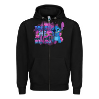 Black touch me and i will bite you stitch Zipper Hoodie - Zillion Design Studio