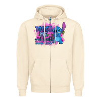 Sandshell touch me and i will bite you stitch Zipper Hoodie - Zillion Design Studio