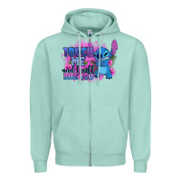 Seafoam touch me and i will bite you stitch Zipper Hoodie - Zillion Design Studio