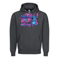 Smoke touch me and i will bite you stitch Zipper Hoodie - Zillion Design Studio