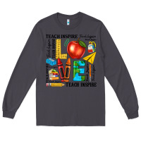 Smoke teach love inspire teacher Long Sleeve Tee - texasbilliewilder