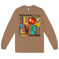 Toasted Coconut teach love inspire teacher Long Sleeve Tee - texasbilliewilder