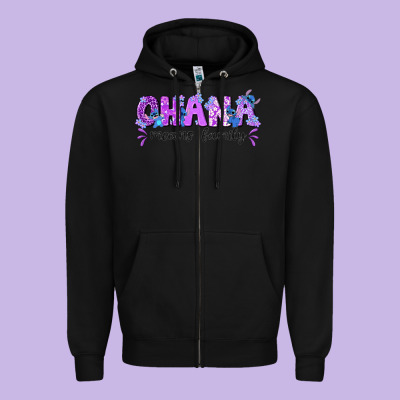 Ohana Means Family With Stitch Zipper Hoodie Designed By Texasbilliewilder