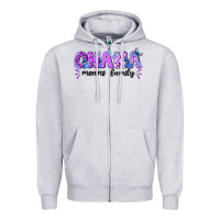 Heather Grey ohana means family with stitch Zipper Hoodie - texasbilliewilder