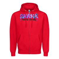 Red ohana means family with stitch Zipper Hoodie - texasbilliewilder